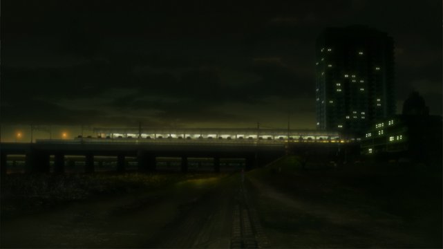 Conversation under the elevated bridge